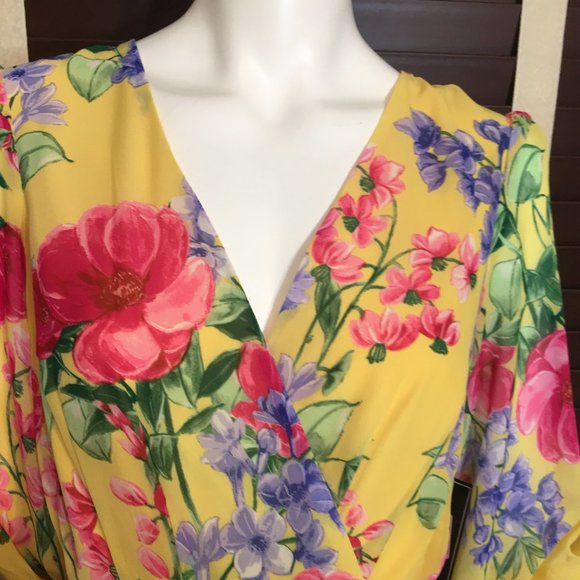 JESSICA HOWARD YELLOW FLORAL DRESS SIZE 6 - Picture 8 of 14